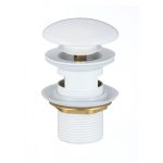 Siphon IC CC75OF MW – Pop-up mosdószifon túlfolyóval, matt fehér kerámia fedéllel