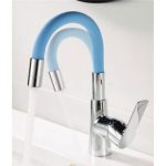 ALISADO BLUE 124211 7113BL Egykaros mosdócsaptelep króm testtel, kék szilikon kifolyóval - Image 2