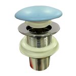 Siphon IC CC76WO BLUE – Matt kék porcelán fedeles pop-up leeresztőszelep túlfolyó nélkül