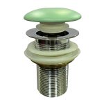 Siphon IC CC76WO LG – Matt világoszöld porcelán fedeles pop-up leeresztőszelep túlfolyó nélkül