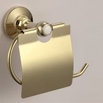 ICA 2307 – Arany színű WC papír tartó fedéllel – SAHARA Luxus Fürdőszobai Kiegészítő