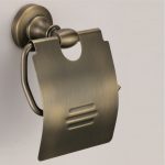 ICA 8351 WC-papírtartó fedéllel – bronz színű, falra szerelhető