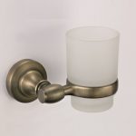 ICA 8358 pohártartó – bronz színű, matt pohárral, falra szerelhető