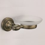 ICA 8359 szappantartó – bronz színű, matt tálkával, falra szerelhető