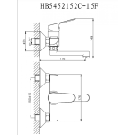 LINNI ICF 5452152 7215 – Egykaros, fali konyhai csaptelep, 15 cm-es kifolyóval - Image 2