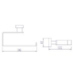 LIZEL ICA 7223 törölközőtartó gyűrű – krómozott, falra szerelhető - Image 2