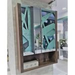 Tükrös fürdőszobaszekrény ICMC 6013-80 – 80 cm magas, kétajtós - Image 3