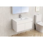 KD PVC fürdőszobabútor AKADIA 80×45×45 + porcelán mosdó ICC 8066 - Image 2
