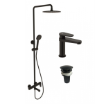 ICT NERO – 3 az 1-ben fekete matt zuhanyszett