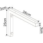 Inter Ceramic ICSP C304 C pult tartó konzol, Króm - Image 2